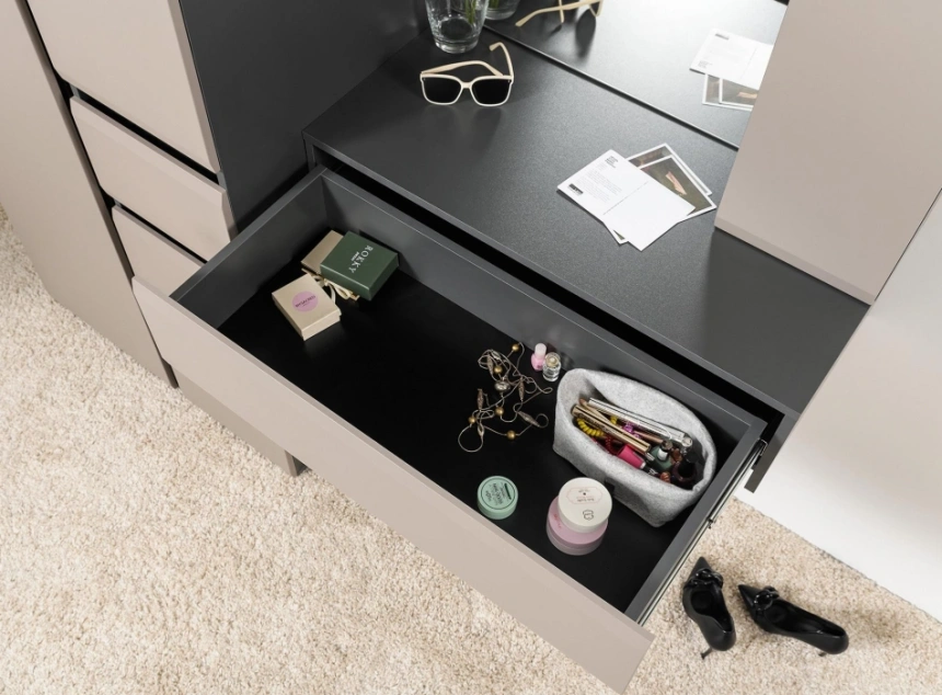 Тумба навесная Сейдиль 16.156, антрацит / веллюто капучино