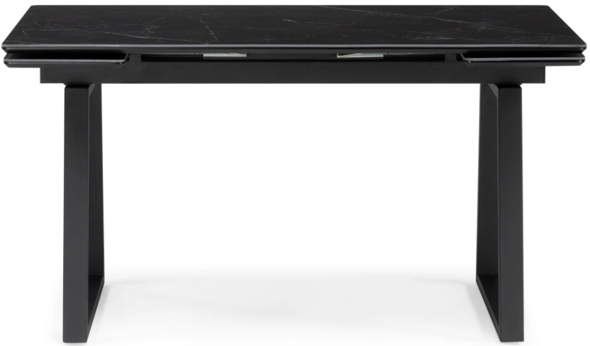 Обеденный раздвижной стол Джек, 140(200)х80, керамика, черный мрамор / черный