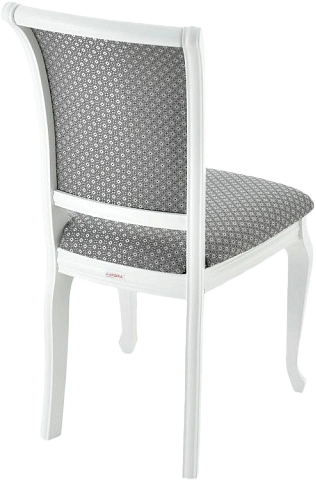 Стул Кабриоль, деревянный, ажур 149-3 жаккард, каркас эмаль белая