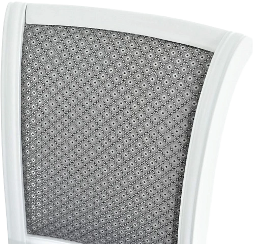 Стул Кабриоль, деревянный, ажур 149-3 жаккард, каркас эмаль белая