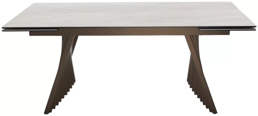 Кухонный стол раздвижной Ivar 180, Marbles TL-109 серый мрамор / шоколадное золото каркас