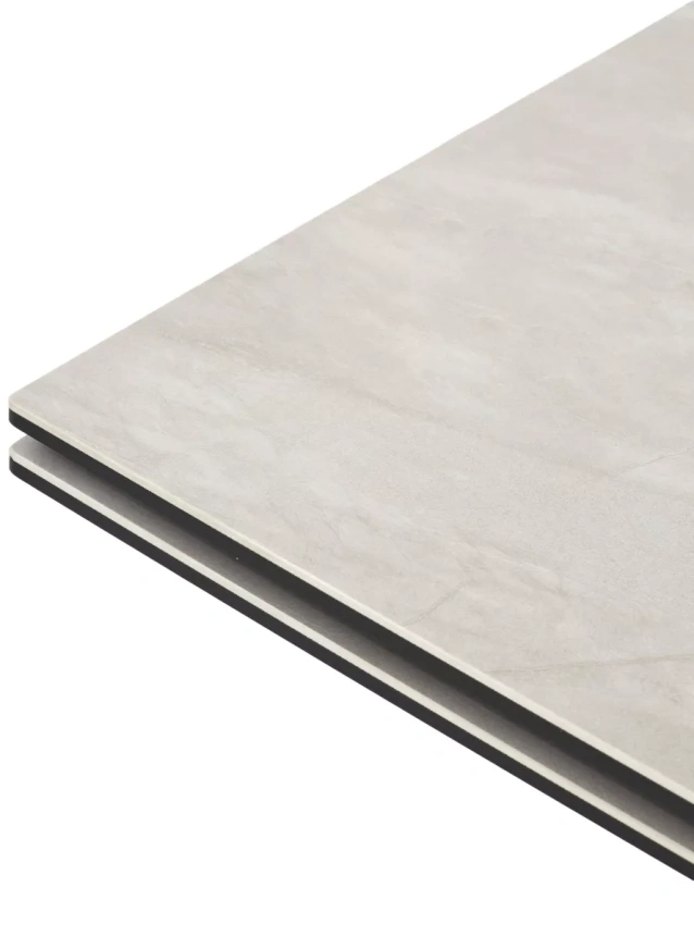 Кухонный стол раздвижной Ivar 180, Marbles TL-109 серый мрамор / шоколадное золото каркас