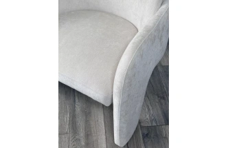 Стул-кресло Cube, AT5139-09 светло-бежевый, ткань, каркас металл в тканевой обивке AT5139-09