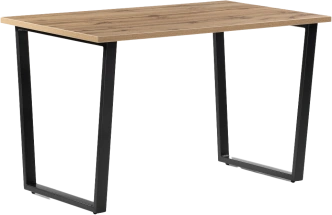 Кухонный стол Лота Лофт, 140x80, ЛДСП дуб вотан, каркас матовый черный