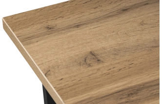 Кухонный стол Лота Лофт, 140x80, ЛДСП дуб вотан, каркас матовый черный