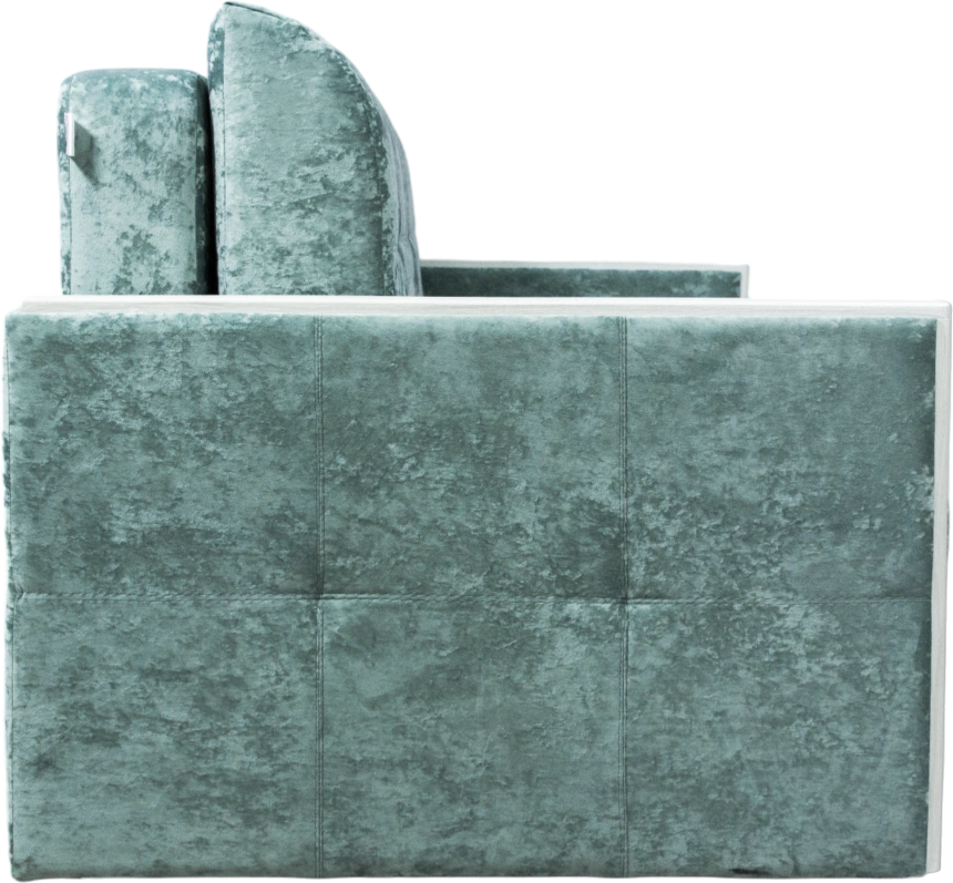 Диван прямой Адель 2, Plush dusty green, декор Рамух белый