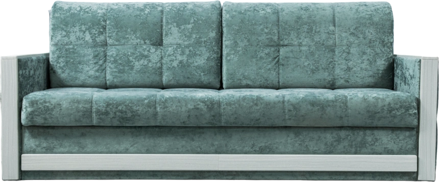 Диван прямой Адель 2, Plush dusty green, декор Рамух белый