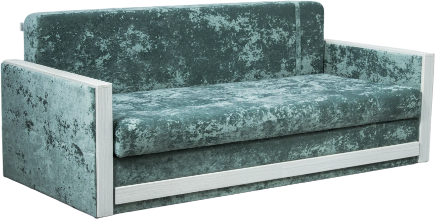 Диван прямой Адель 2, Plush dusty green, декор Рамух белый