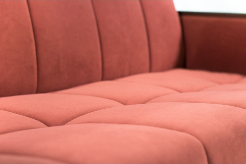 Диван прямой Нельсон 155, ткань Lamb brick, декор Венге