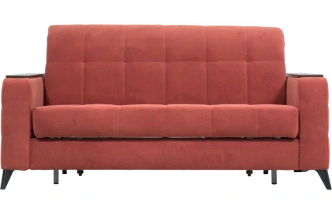Диван прямой Нельсон 155, ткань Lamb brick, декор Венге