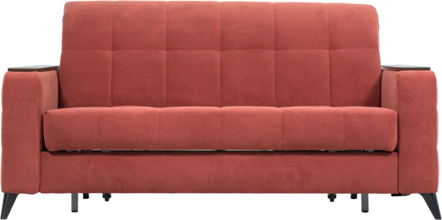 Диван прямой Нельсон 155, ткань Lamb brick, декор Венге