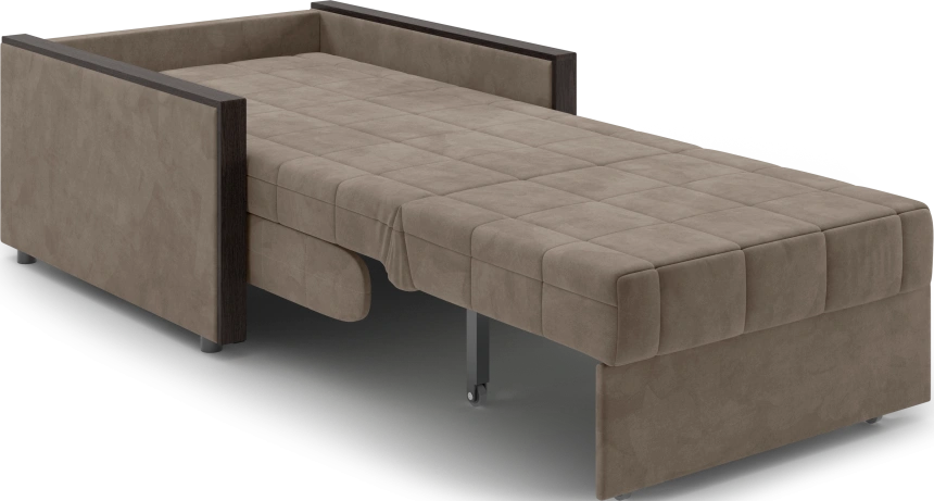 Кресло-кровать Токио 80, модель 062, Ultra Beige (бежевый) / венге