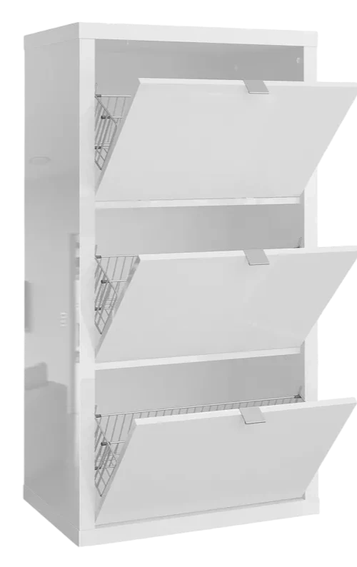 Тумба для обуви Норден трехсекционная, Белый