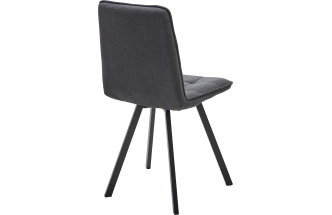 Стул Смарт, мягкий, B26 графит, велюр, черный каркас