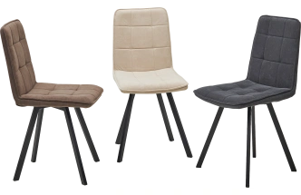 Стул Смарт, мягкий, B26 графит, велюр, черный каркас