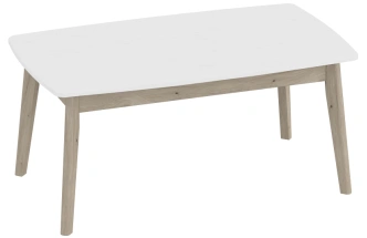 Модульная гостиная Калгари 3, дуб натуральный светлый / белый матовый