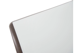 Кухонный стол Кабриоль 120, Glass белый стекло, каркас орех темный