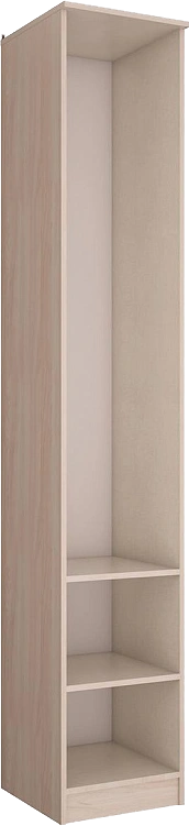 Шкаф одностворчатый Орион, распашной с полками, Ясень шимо светлый/Лён