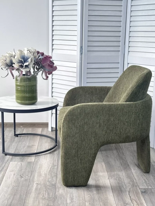 Стул-кресло Cube, Ote Sea-360 зеленый, ткань, каркас металл в тканевой обивке Ote Sea 360 