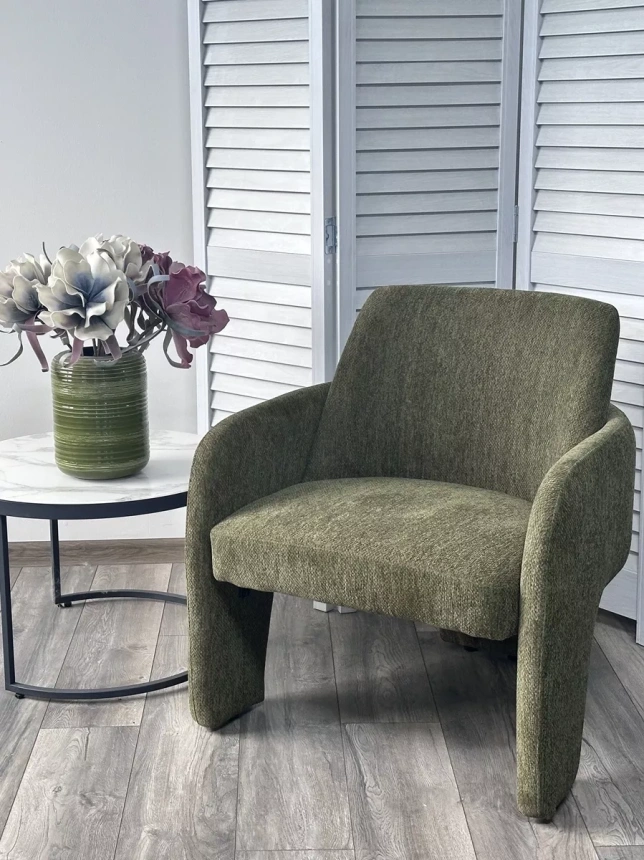 Стул-кресло Cube, Ote Sea-360 зеленый, ткань, каркас металл в тканевой обивке Ote Sea 360 