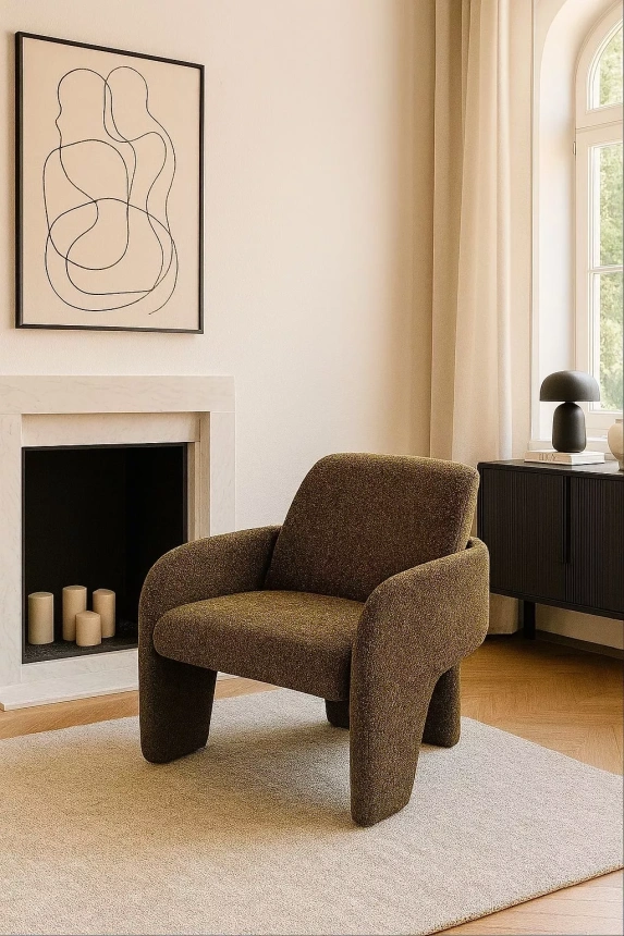 Стул-кресло Cube, Ote Sea-360 зеленый, ткань, каркас металл в тканевой обивке Ote Sea 360 