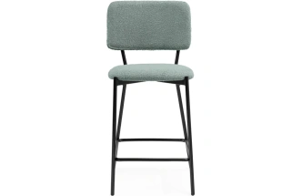 Полубарный стул Reparo, букле оливковый / черный