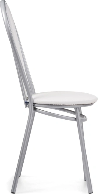 Стул кухонный Lamniel, косое кольцо, белый полимер / светлый мусс