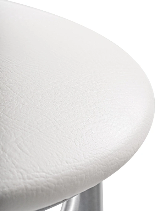 Стул кухонный Lamniel, косое кольцо, белый полимер / светлый мусс