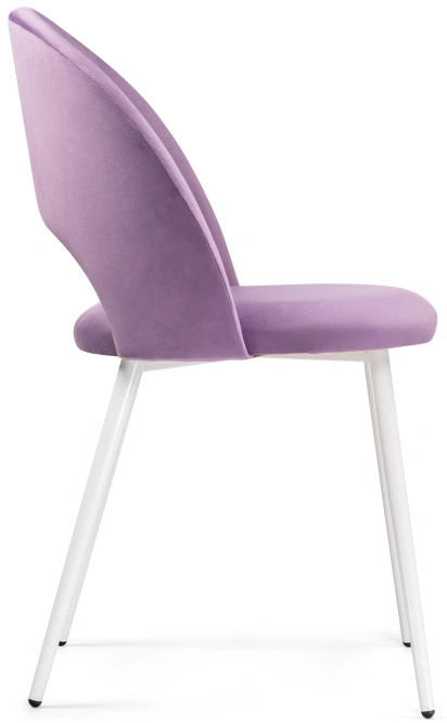 Стул Ирре, мягкий, сиреневый / белый глянец