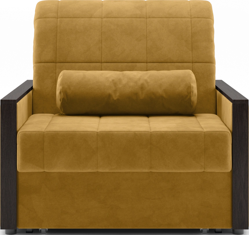 ​Кресло-кровать Токио 80, модель 062, Ultra Mustard​ (соломенный​) / венге