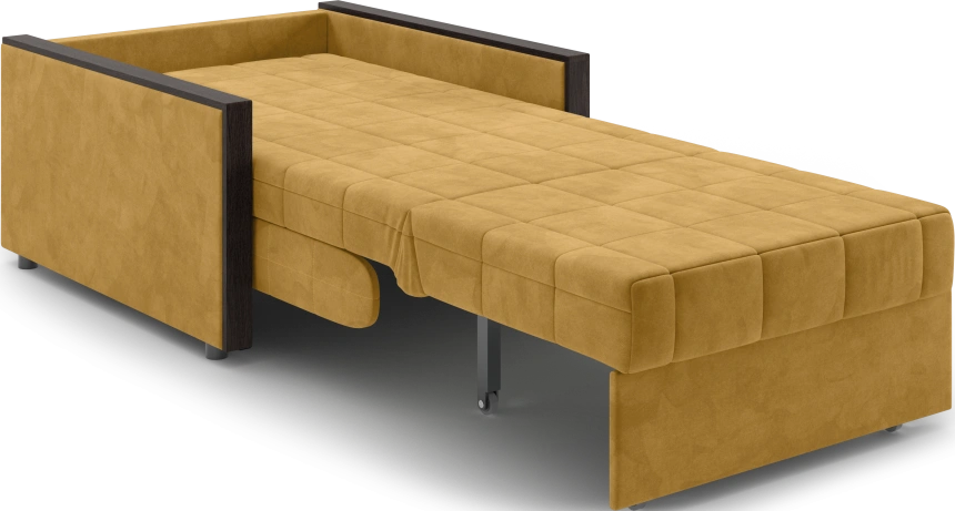 ​Кресло-кровать Токио 80, модель 062, Ultra Mustard​ (соломенный​) / венге