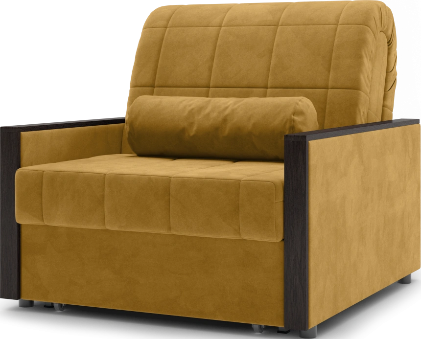 ​Кресло-кровать Токио 80, модель 062, Ultra Mustard​ (соломенный​) / венге
