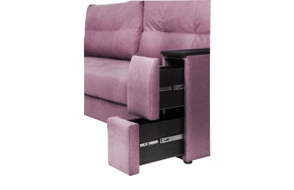 Диван прямой Атлант 2, ткань Uno violet, декор Венге