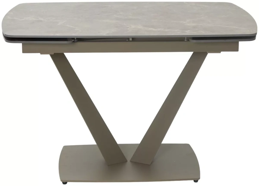 Кухонный стол раздвижной Alatri 120, Matt Latte Stone Solid ceramic, taupe