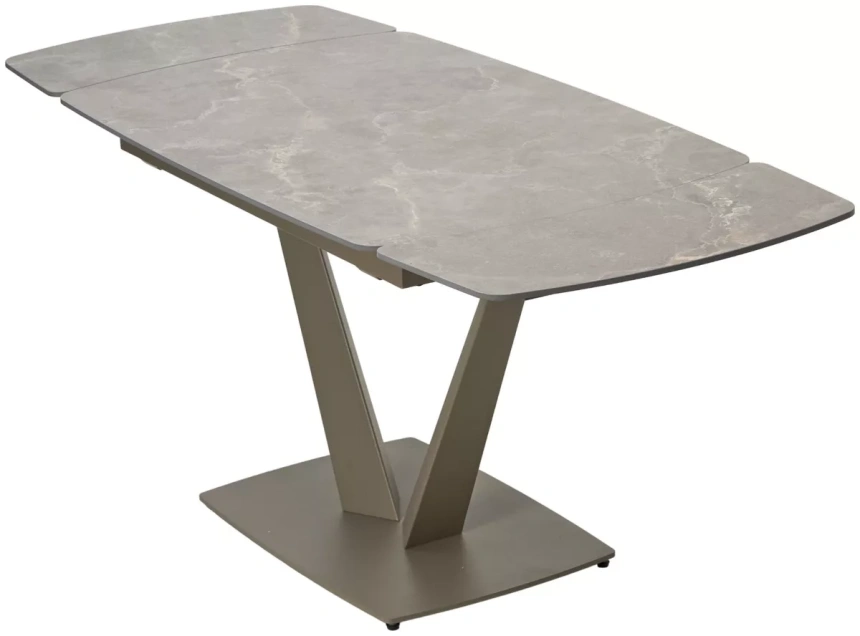 Кухонный стол раздвижной Alatri 120, Matt Latte Stone Solid ceramic, taupe