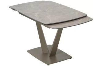 Кухонный стол раздвижной Alatri 120, Matt Latte Stone Solid ceramic, taupe