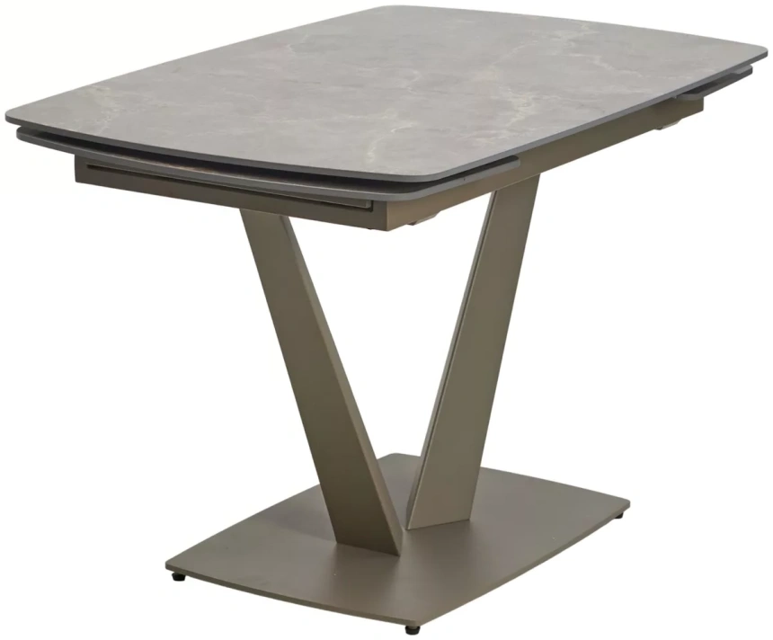 Кухонный стол раздвижной Alatri 120, Matt Latte Stone Solid ceramic, taupe