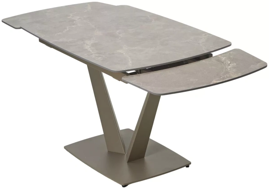 Кухонный стол раздвижной Alatri 120, Matt Latte Stone Solid ceramic, taupe
