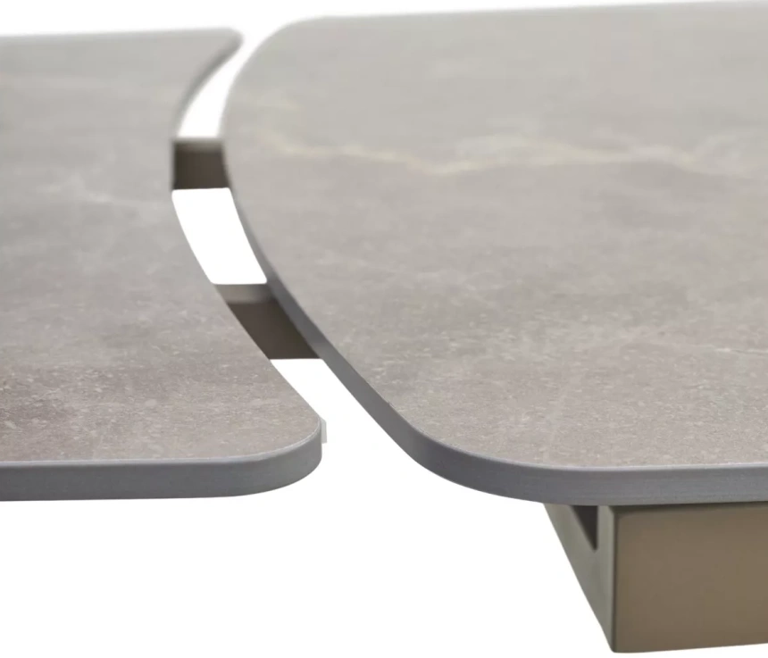 Кухонный стол раздвижной Alatri 120, Matt Latte Stone Solid ceramic, taupe