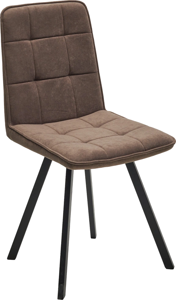 Стул Смарт, мягкий, B29 кофе, велюр, черный каркас