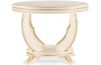 Журнальный стол Луис, 70x52, слоновая кость / золото