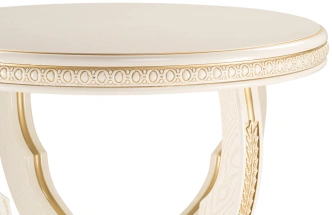 Журнальный стол Луис, 70x52, слоновая кость / золото