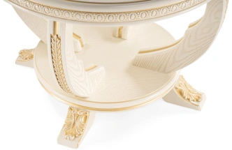 Журнальный стол Луис, 70x52, слоновая кость / золото