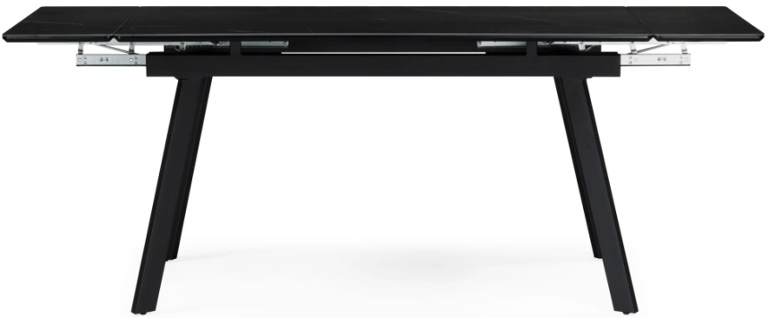 Обеденный раздвижной стол Норман, 140(200)х80, керамика, черный мрамор / черный