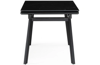 Обеденный раздвижной стол Норман, 140(200)х80, керамика, черный мрамор / черный