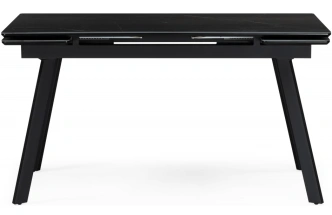 Обеденный раздвижной стол Норман, 140(200)х80, керамика, черный мрамор / черный