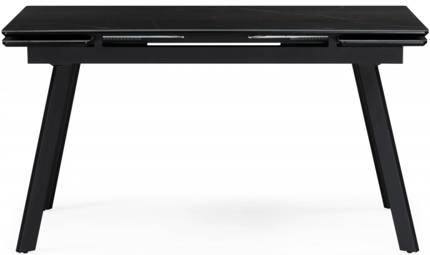 Обеденный раздвижной стол Норман, 140(200)х80, керамика, черный мрамор / черный