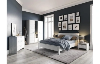 Шкаф трехдверный Мальта, распашной с зеркалом, дуб винтерберг 