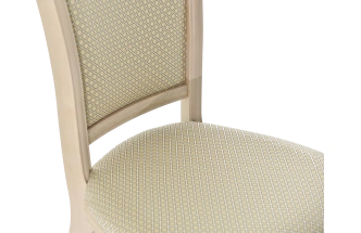 Стул Кабриоль, деревянный, атина 160-1 жаккард, каркас слоновая кость