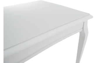 Кухонный стол Кабриоль 120, Glass белый, стекло, каркас эмаль белая